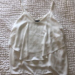 White flowy tank top